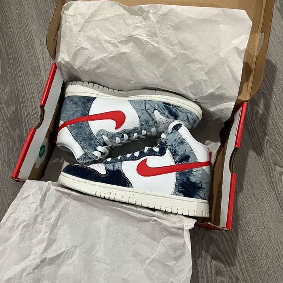 Nike Dunk High Washed Denim 7(W) 5.5(US) - Picture 2 of 7